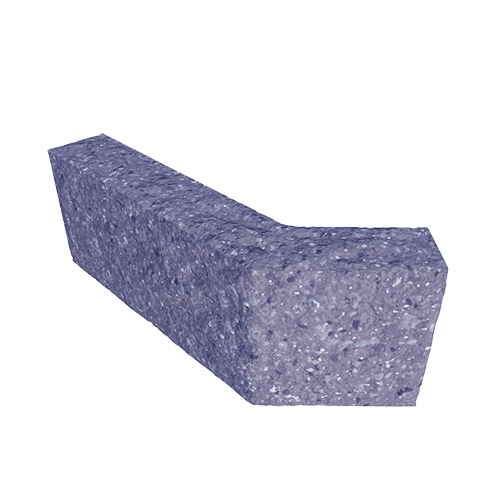 Сплитерный перегородочный блок Г-образный "135" ССПГ "135" цветной с мраморной крошкой