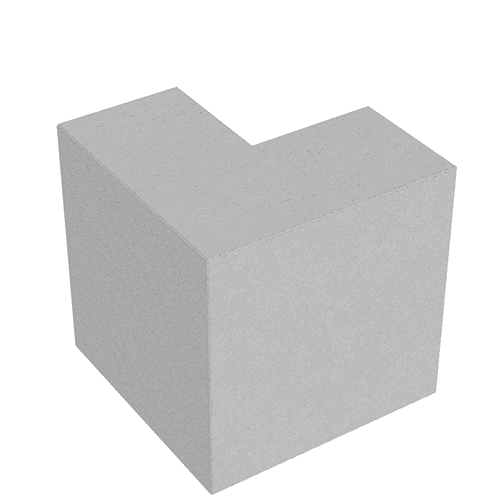 Перегородочный полублок Г-образный ПБГ 19 сталь