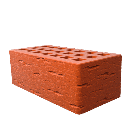 Саранский кирпич лицевой (СЗЛК) 1.4НФ красный ольха3