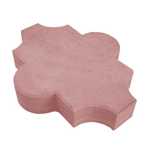 Брусчатка вибролитье Арт Альянс Клевер шагрень 220 х 270 х 60 красный