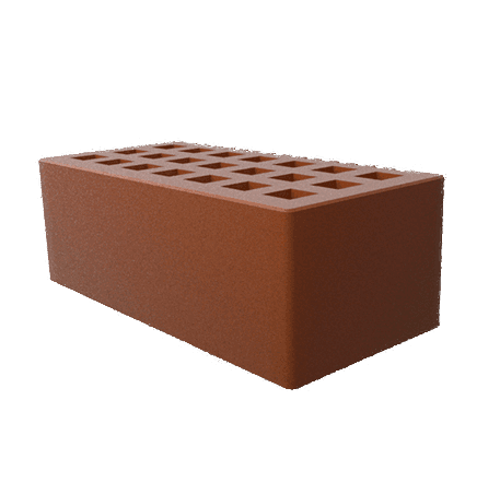 Саранский кирпич лицевой (СЗЛК) 1.4НФ какао гладкий