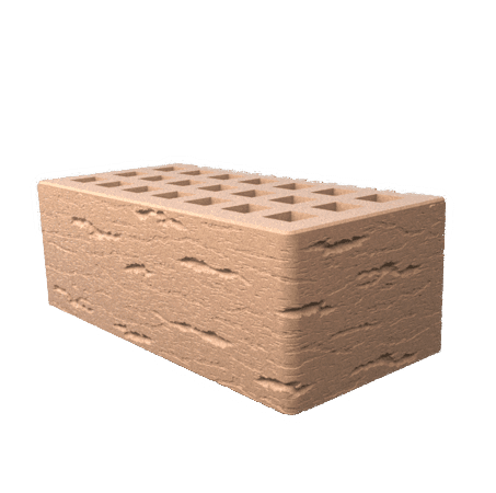 Саранский кирпич лицевой (СЗЛК) 1.4НФ бежевый ольха3