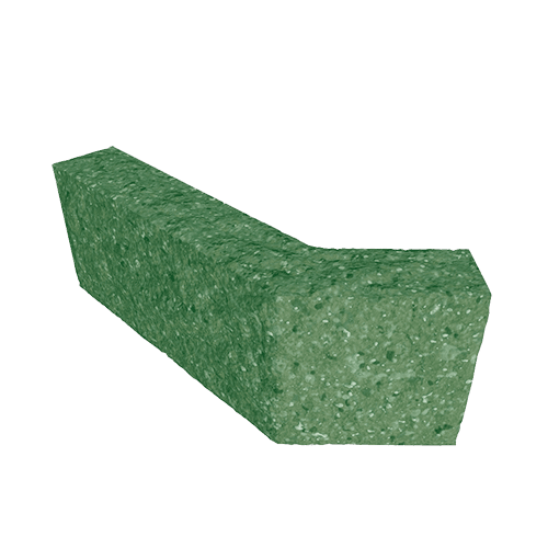 Сплитерный перегородочный блок Г-образный "135" ССПГ "135" салатный с мраморной крошкой