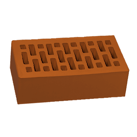 Кирпич рядовой НЗКМ 1,4НФ красный гладкий