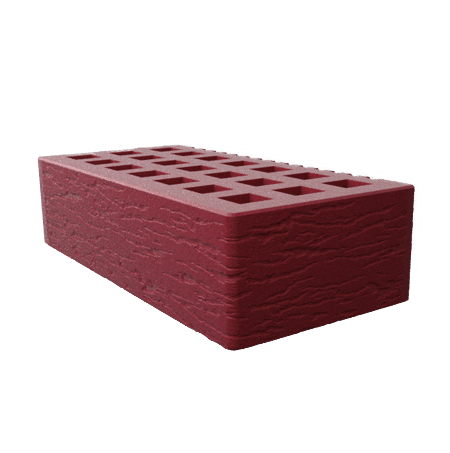 Саранский кирпич лицевой (СЗЛК) 1НФ бордо ольха1