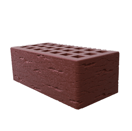 Саранский кирпич лицевой (СЗЛК) 1.4НФ коричневый ольха3