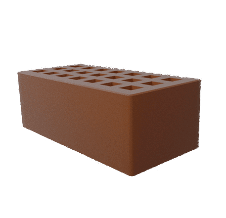 Саранский кирпич лицевой (СЗЛК) 1.4НФ шоколад гладкий