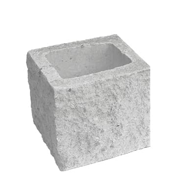 Сплитерный стеновой полублок рядовой ССБР 19 серый