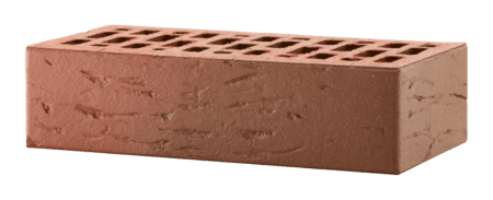 Кирпич ЛСР лицевой керамический пустотелый 1НФ красный флэш рустик
