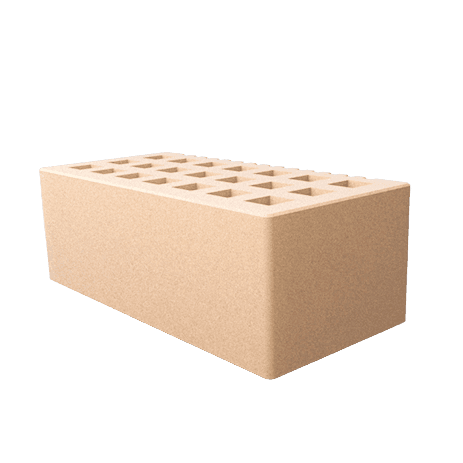 Саранский кирпич лицевой (СЗЛК) 1.4НФ слоновая кость гладкий