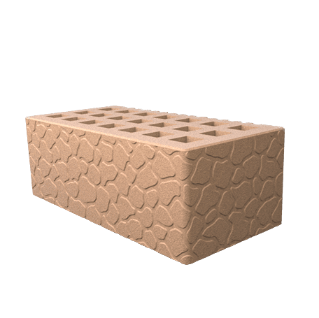 Саранский кирпич лицевой (СЗЛК) 1.4НФ бежевый черепаха