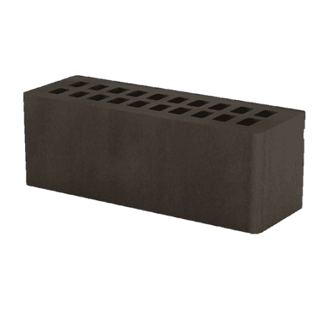 Кирпич лицевой Тербунский гончар пустотелый 0,9НФ графит гладкий