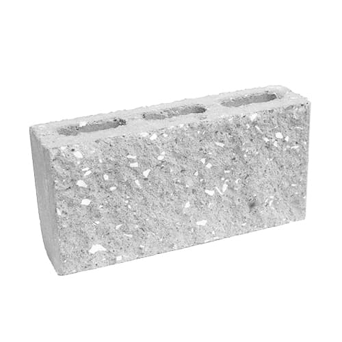 Сплитерный перегородочный блок ССПБ 39 белый цемент с мраморной крошкой