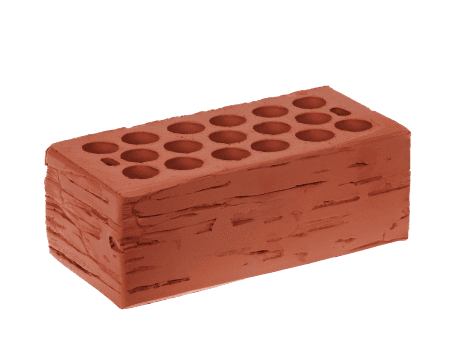 Кощаковский кирпич лицевой 1НФ красный дикий камень (1 категория)