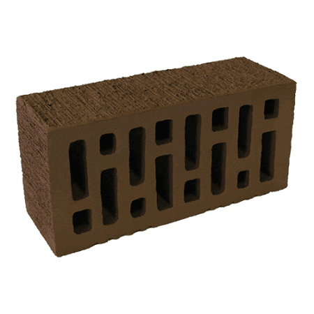 Починковский кирпич лицевой коричневый с насечкой 1,4НФ