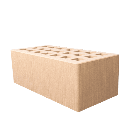 Саранский кирпич лицевой (СЗЛК) 1.4НФ слоновая кость дерюга