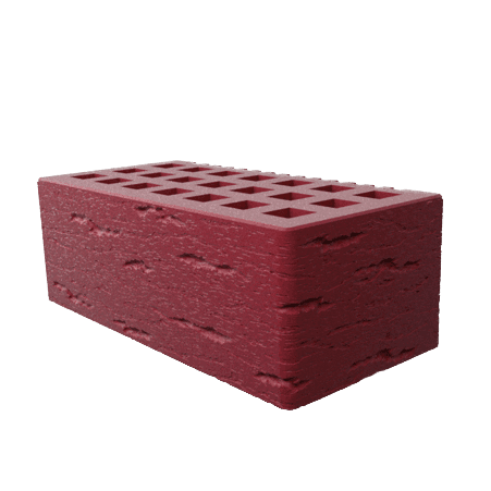 Саранский кирпич лицевой (СЗЛК) 1.4НФ бордо ольха3