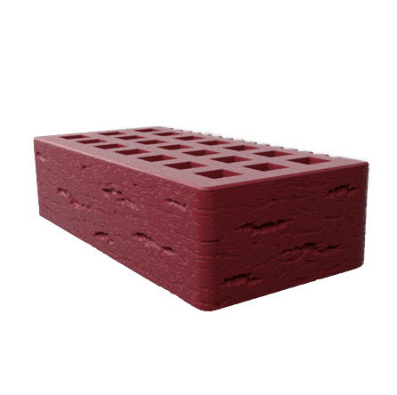 Саранский кирпич лицевой (СЗЛК) 1НФ бордо ольха3