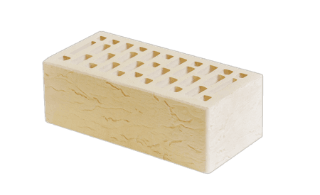 Маркинский кирпич лицевой 1.4НФ светло-бежевый риф