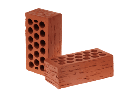 Кощаковский кирпич лицевой 1,4НФ красный дикий камень (1 категория)