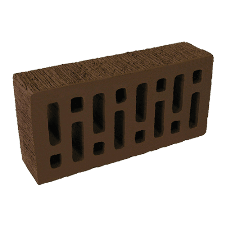 Починковский кирпич лицевой коричневый с насечкой 1НФ