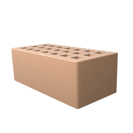 Саранский кирпич лицевой (СЗЛК) 1.4НФ бежевый гладкий