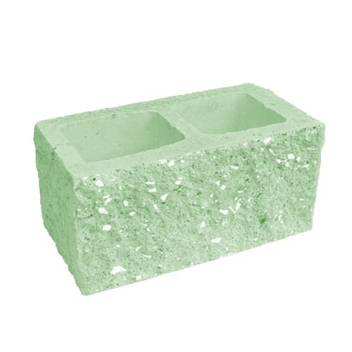 Сплитерный стеновой блок рядовой ССБР 39 зеленый с мраморной крошкой