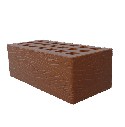 Саранский кирпич лицевой (СЗЛК) 1.4НФ шоколад дерево