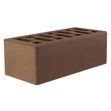 Кирпич лицевой Старый Оскол 1,4НФ коричневый гладкий