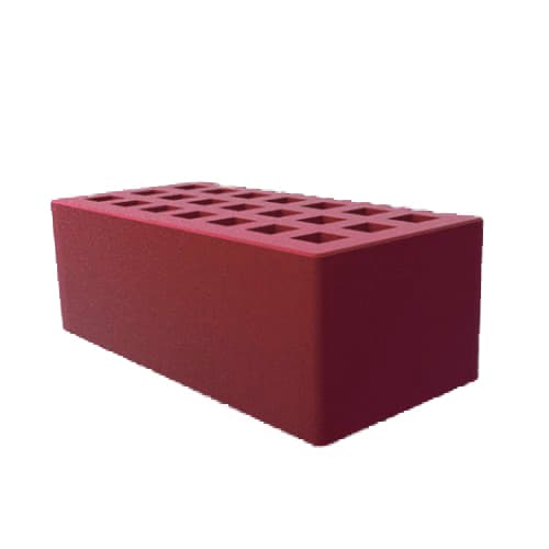 Саранский кирпич лицевой (СЗЛК) 1.4НФ бордо гладкий