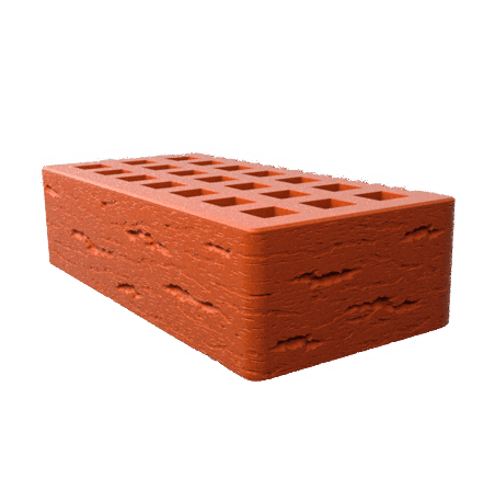 Саранский кирпич лицевой (СЗЛК) 1НФ красный ольха3