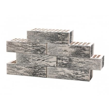 Воротынский кирпич лицевой 1НФ белый графит руст