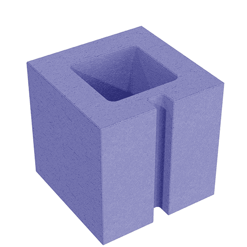 Стеновой полублок СБП 19 цветной