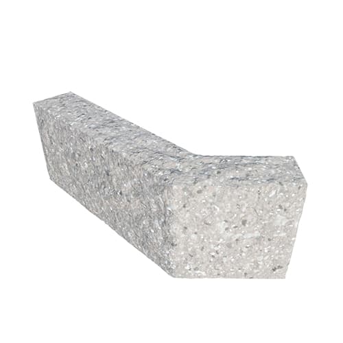 Сплитерный перегородочный блок Г-образный "135" ССПГ "135" белый цемент с мраморной крошкой