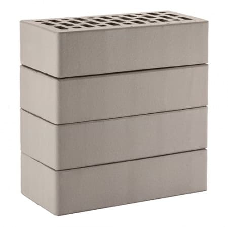 Кирпич ЛСР лицевой керамический пустотелый 1НФ серый гладкий