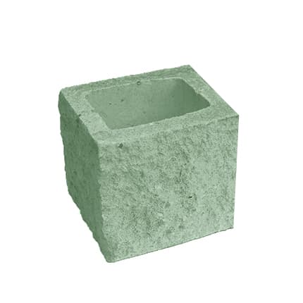 Сплитерный стеновой полублок рядовой ССБР 19 салатный