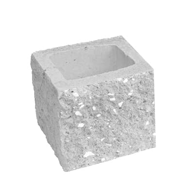 Сплитерный стеновой полублок рядовой ССБР 19 серый с мраморной крошкой