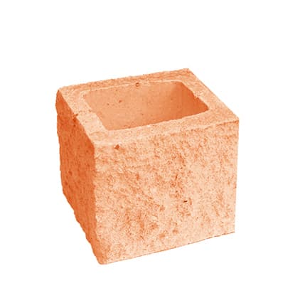 Сплитерный стеновой полублок рядовой ССБР 19 красный