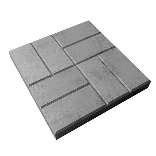 Тротуарная плитка Арт Альянс 8 кирпичей (шагрень) 400 х 400 х 40 Серый