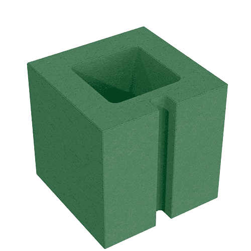 Стеновой полублок СБП 19 салатный