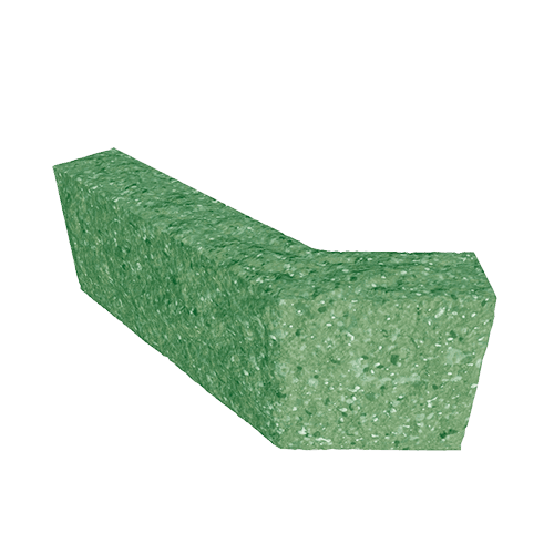 Сплитерный перегородочный блок Г-образный "135" ССПГ "135" зеленый с мраморной крошкой