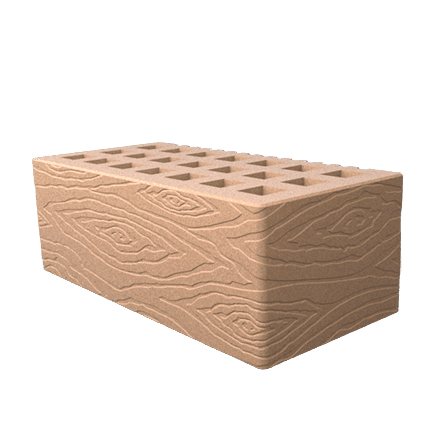 Саранский кирпич лицевой (СЗЛК) 1.4НФ бежевый дерево