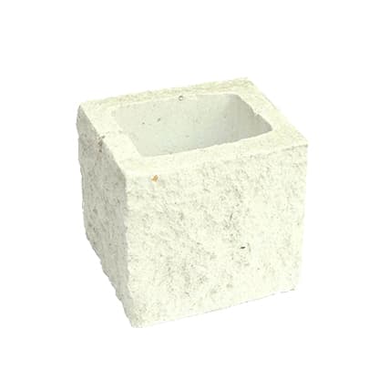 Сплитерный стеновой полублок рядовой ССБР 19 ярко-белый