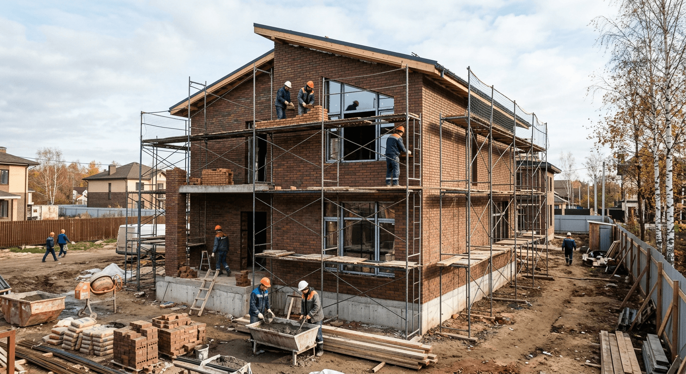 Строительство дома из кирпича в 2026 году: с чего начать