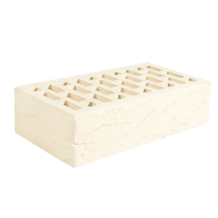 Кирпич лицевой пустотелый Норский 1НФ белый рифленый