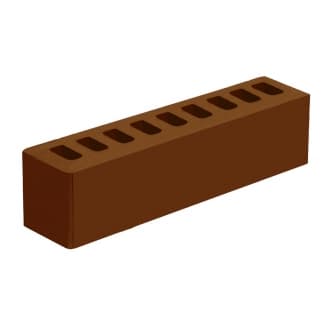 Голицынский кирпич лицевой 0.5НФ коричневый гладкий