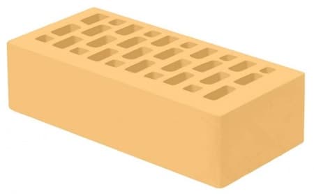 Голицынский кирпич лицевой 1НФ янтарь рустик