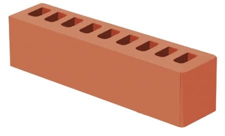 Голицынский кирпич лицевой 0.5НФ терракотовый гладкий