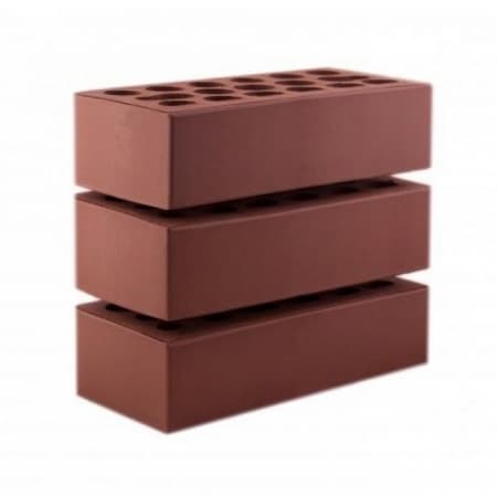 Керма кирпич лицевой 1НФ Бордо темный гладкая