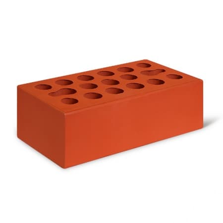 Керма кирпич лицевой 1.4НФ Красный гладкая